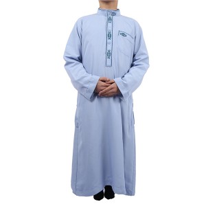 Factory Wholesale Islamic Boy Dress Qatar Thobe Clothing with Daffah Brand