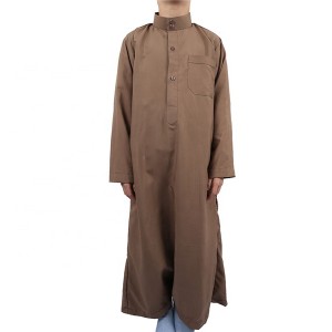 2020 Hot Selling Plain Design Muslim Boy Thobe for Ramadan