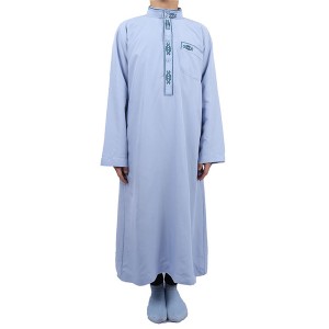 Factory Wholesale Islamic Boy Dress Qatar Thobe Clothing with Daffah Brand