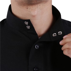 2020 New Black Cotton Qatar Thobes Mens Dubai Clothing