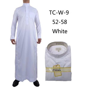 In Stock High Quality White Good Material Al Haramain Thobe Men 2020